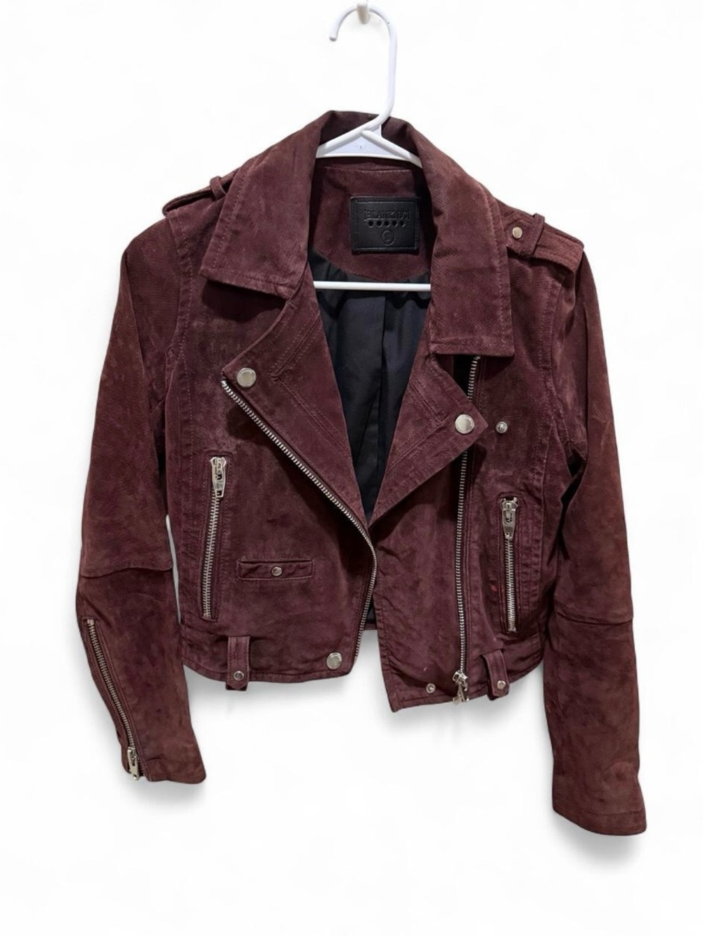 BLANKNYC Suede Leather Moto Jacket